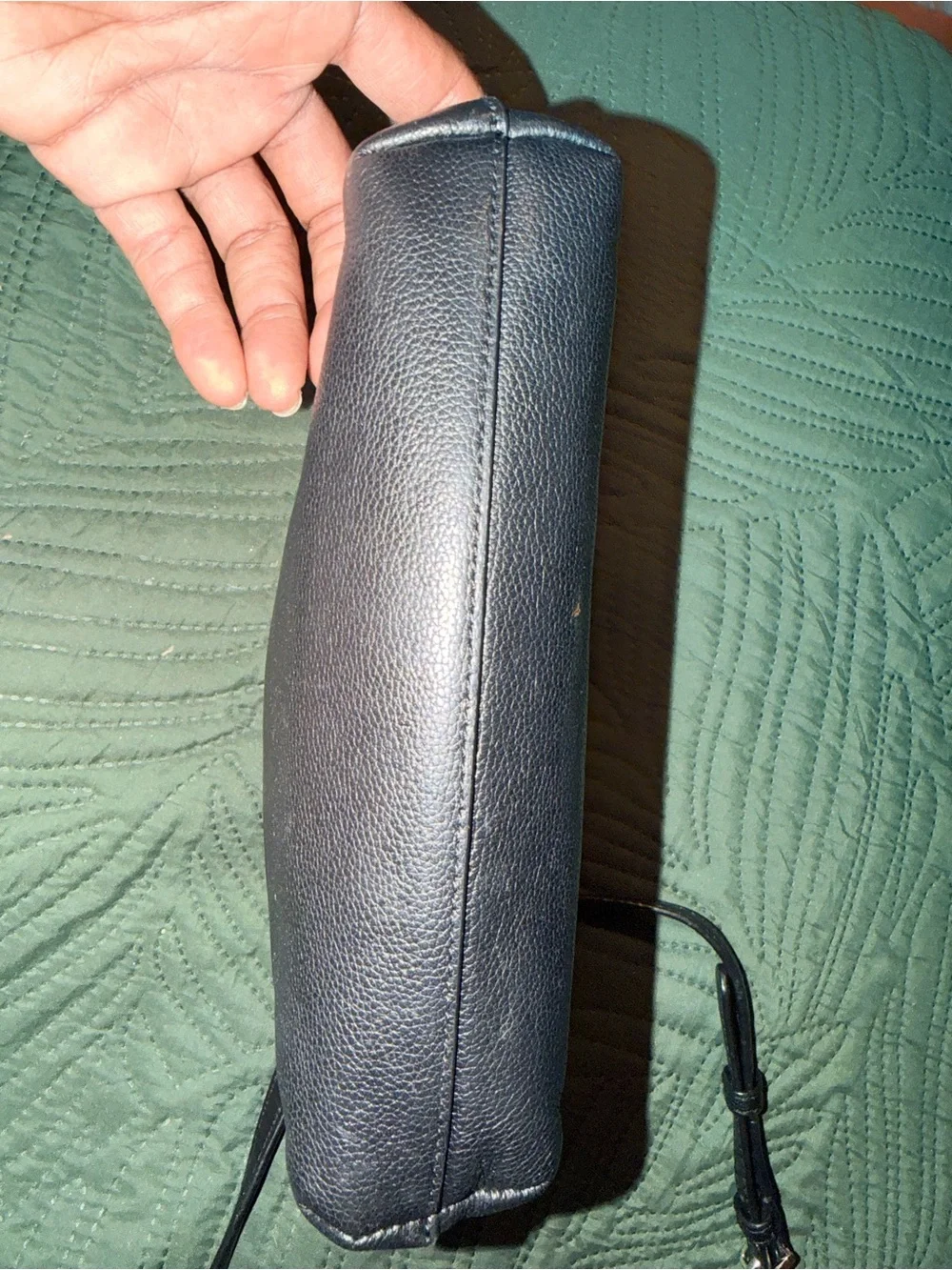kate spade black leather crossbody with gold hardware